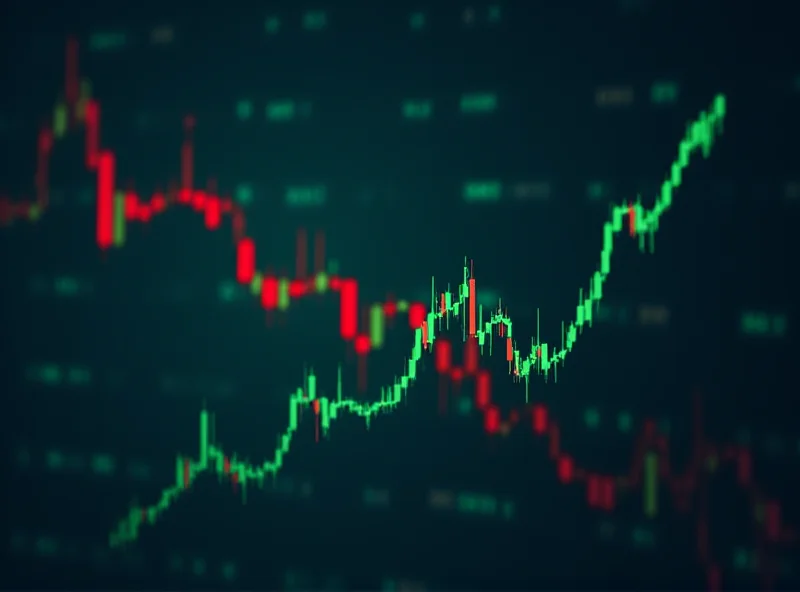 A downward trending stock chart turning upwards, symbolizing a market dip and potential recovery