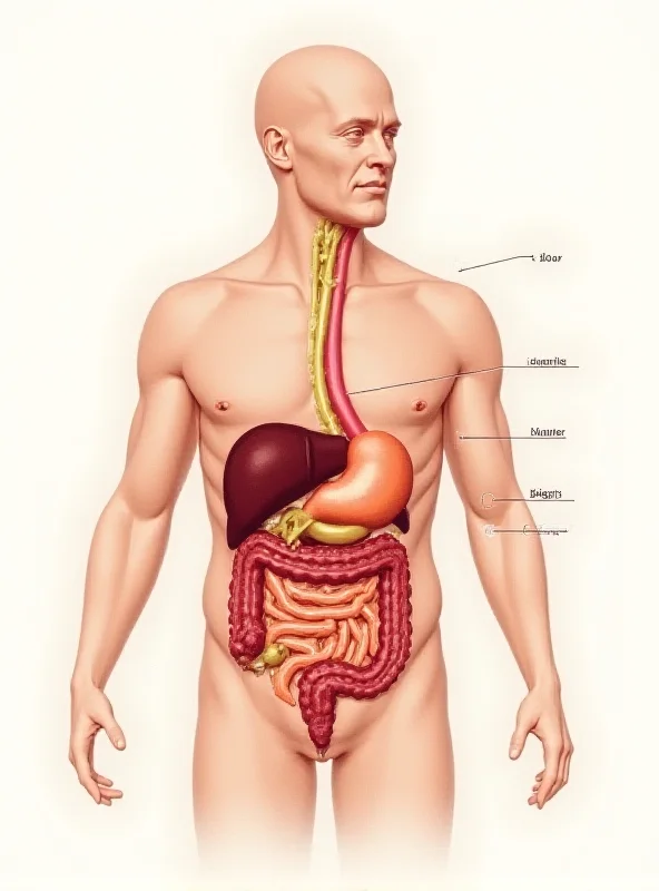 A diagram of the pancreas showing its location in the human body.