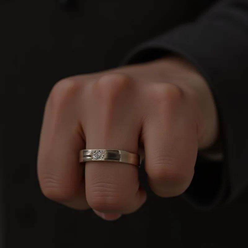 A person wearing an Oura Ring, highlighting its sleek design and discreet fitness tracking capabilities.