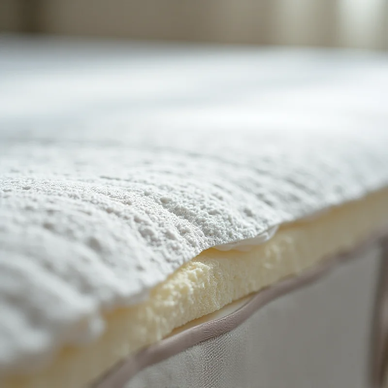 Close up shot of the Nectar Classic Mattress showing its medium firmness and cooling properties.