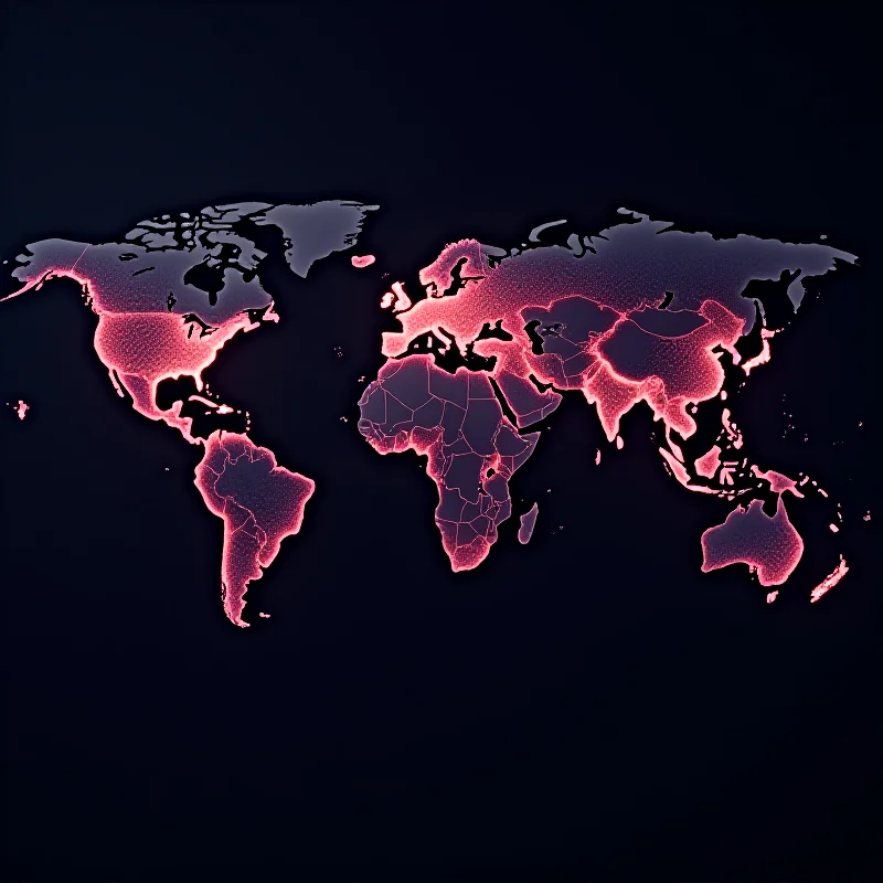 Image of a world map with interconnected lines representing global trade