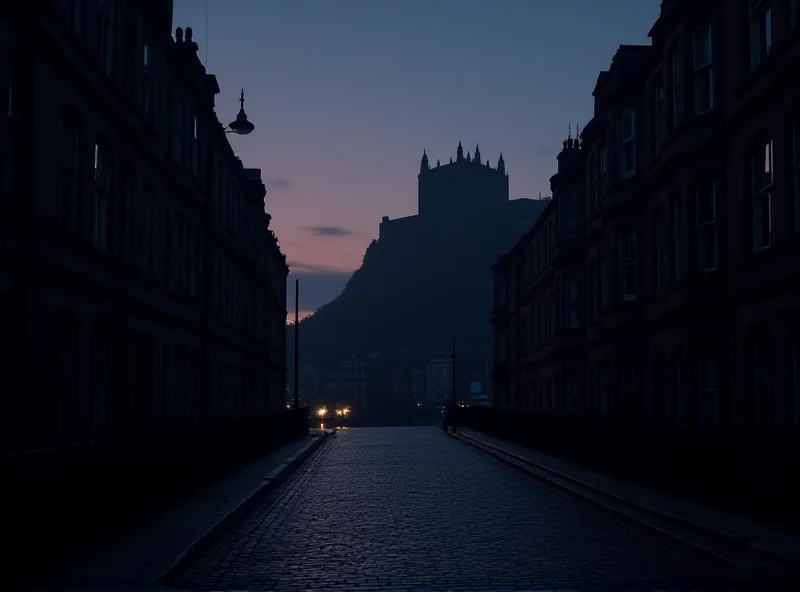 Image of a somber cityscape of Edinburgh