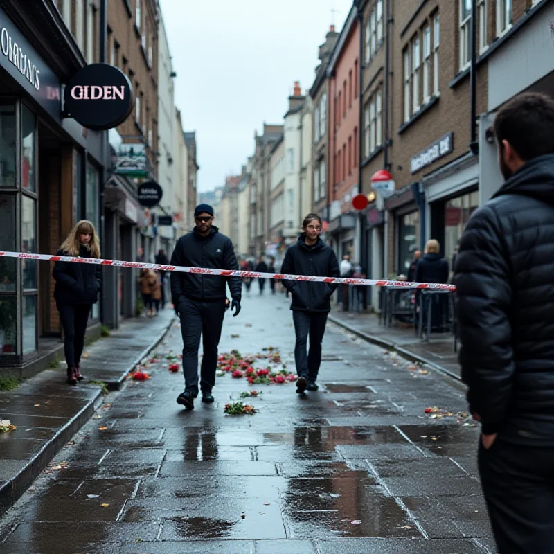 Police tape and scene of crime in Islington, London