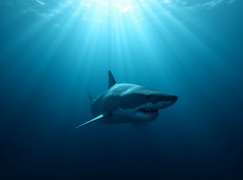 Image of a shark swimming in the ocean