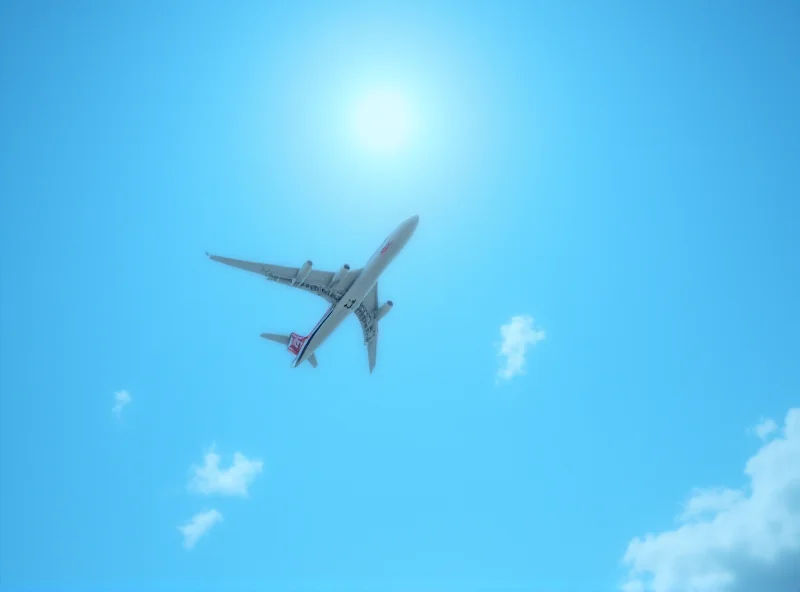 Airplane flying in the sky