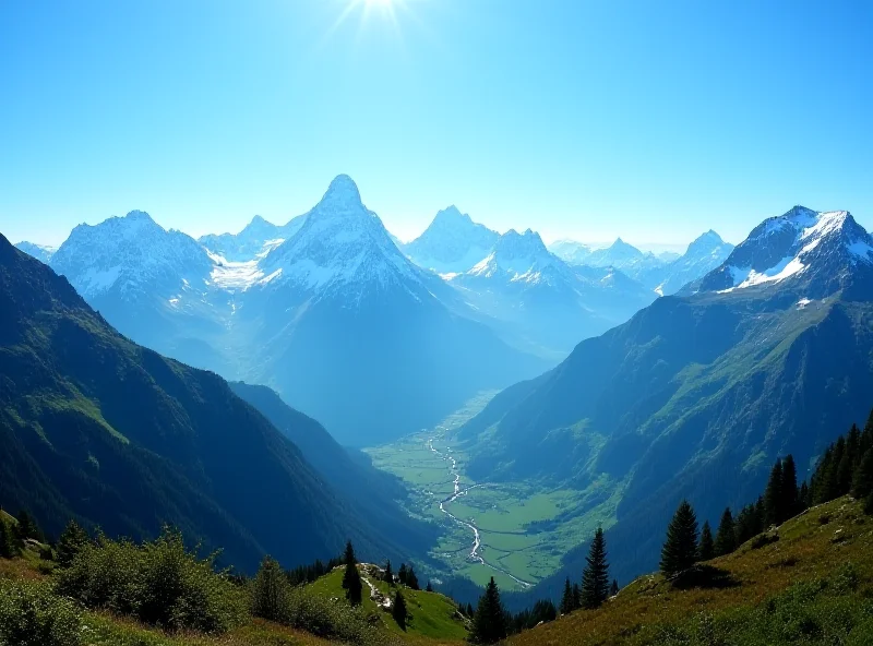 Panorama of the Alps mountain range