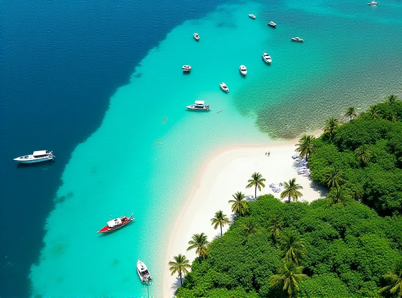 A stunning aerial view of Siquijor Island, Philippines, showcasing its turquoise waters, white sand beaches, and lush green interior.