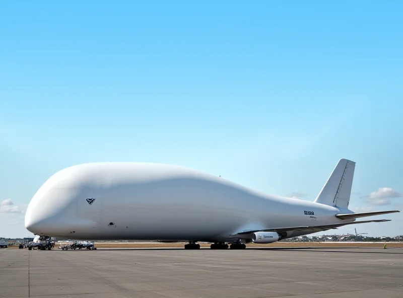 Airbus Beluga whale shaped airplane