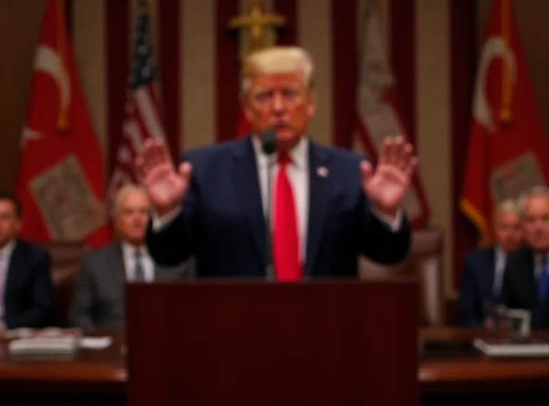 Donald Trump addressing a joint session of Congress.