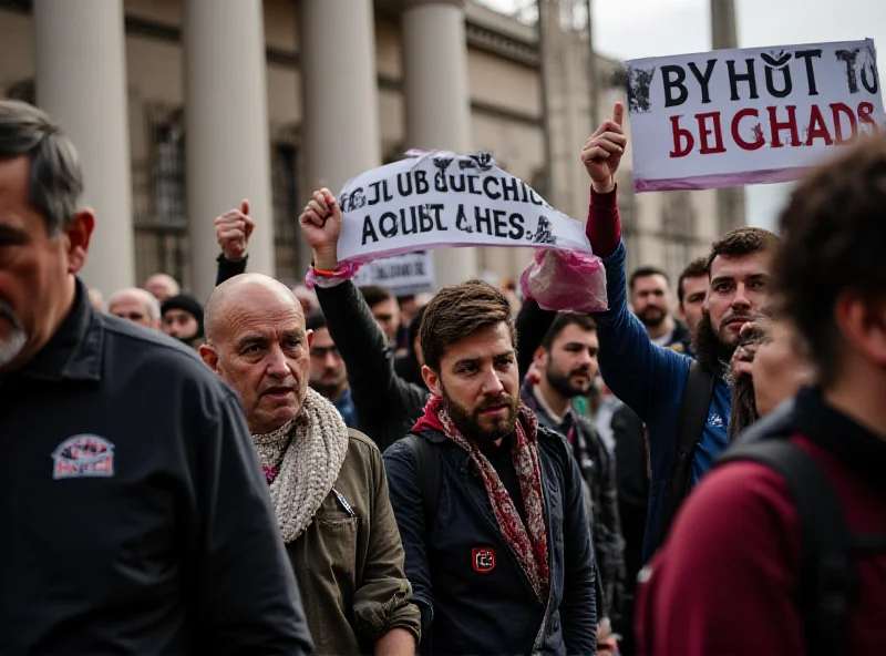 Image depicting a protest in support of Uyghurs, holding signs and banners.