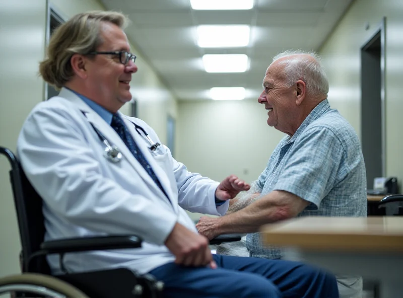 A veteran receiving care at a VA facility.