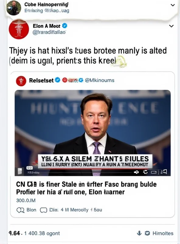 A mockup of a social media feed with a fake news advertisement.