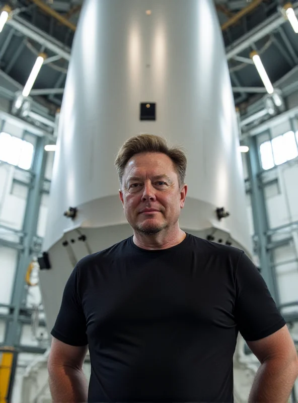 Elon Musk giving a presentation on SpaceX's Starship.