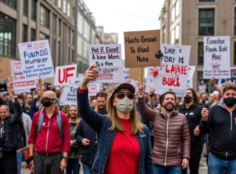 Image of a protest against cuts to HIV/AIDS funding.