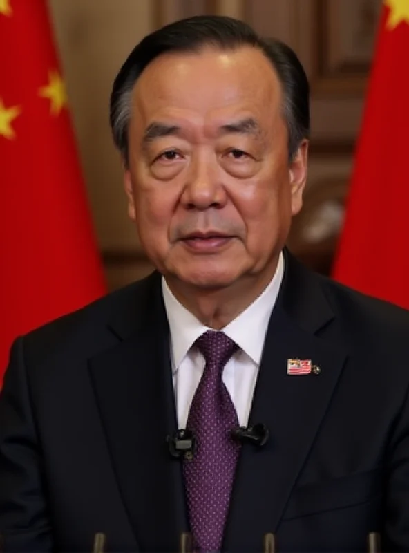 Wang Yi speaking at a press conference