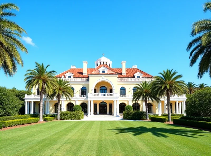 Exterior view of Mar-a-Lago club in Florida