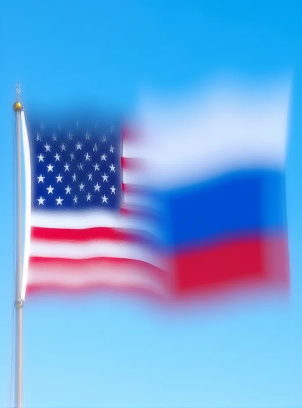 A split screen showing the American and Russian flags.