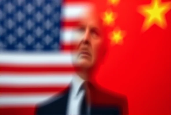 A split image showing the US and Chinese flags, symbolizing the trade tensions between the two countries.