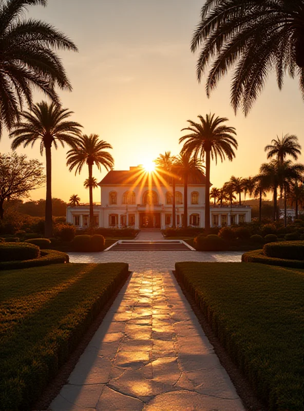 Photo of Mar-a-Lago at sunset.