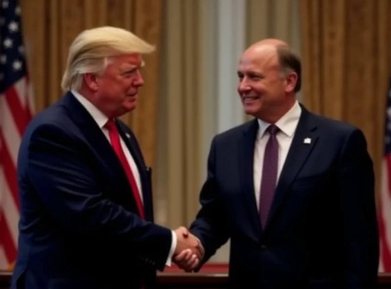 Image of Donald Trump and Keir Starmer shaking hands