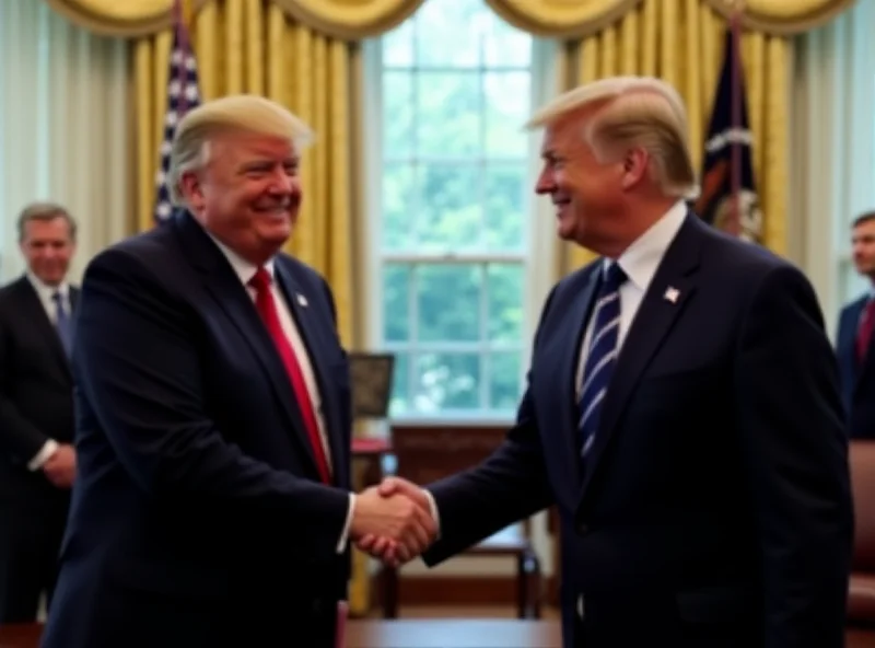 Donald Trump and Volodymyr Zelenskyy meeting in the Oval Office.