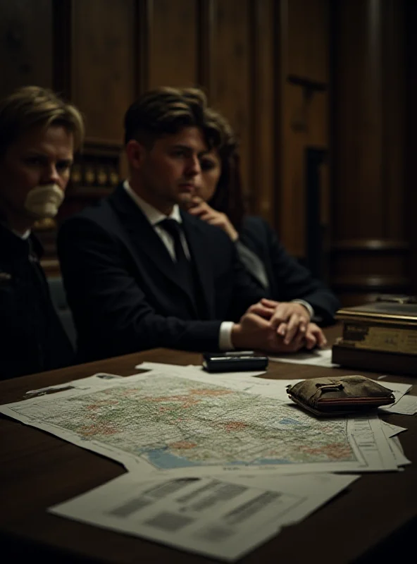 A courtroom scene with a jury delivering a verdict, focusing on evidence related to espionage