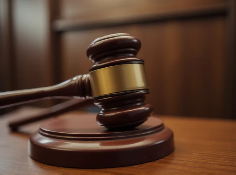 Image of a gavel striking a sound block in a courtroom setting, representing the legal battles in Brazil.