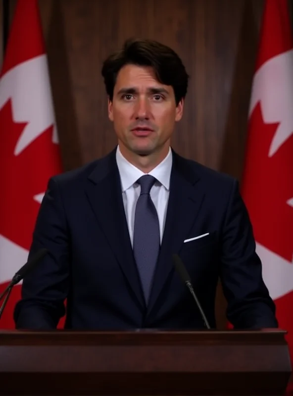 Justin Trudeau at a press conference