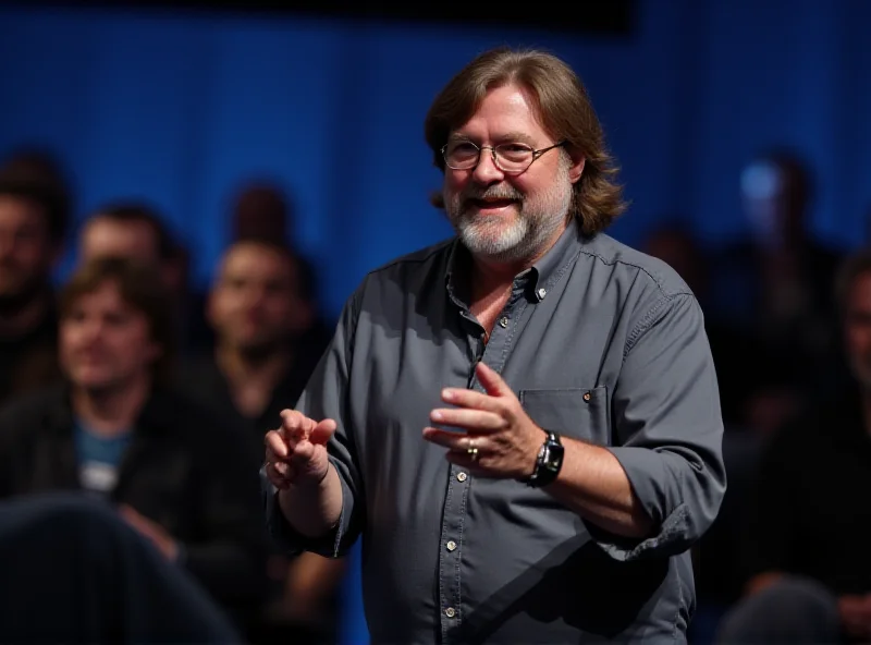 Steve Wozniak speaking at a conference