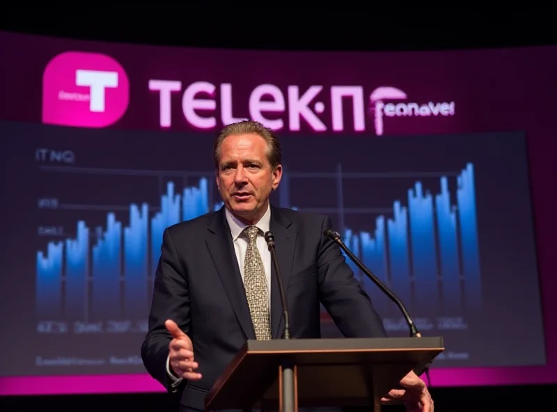 Telekom CEO Tim Höttges speaking at a conference