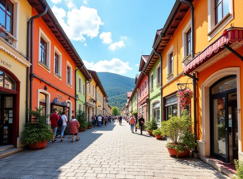 A street scene in Prešov, Slovakia