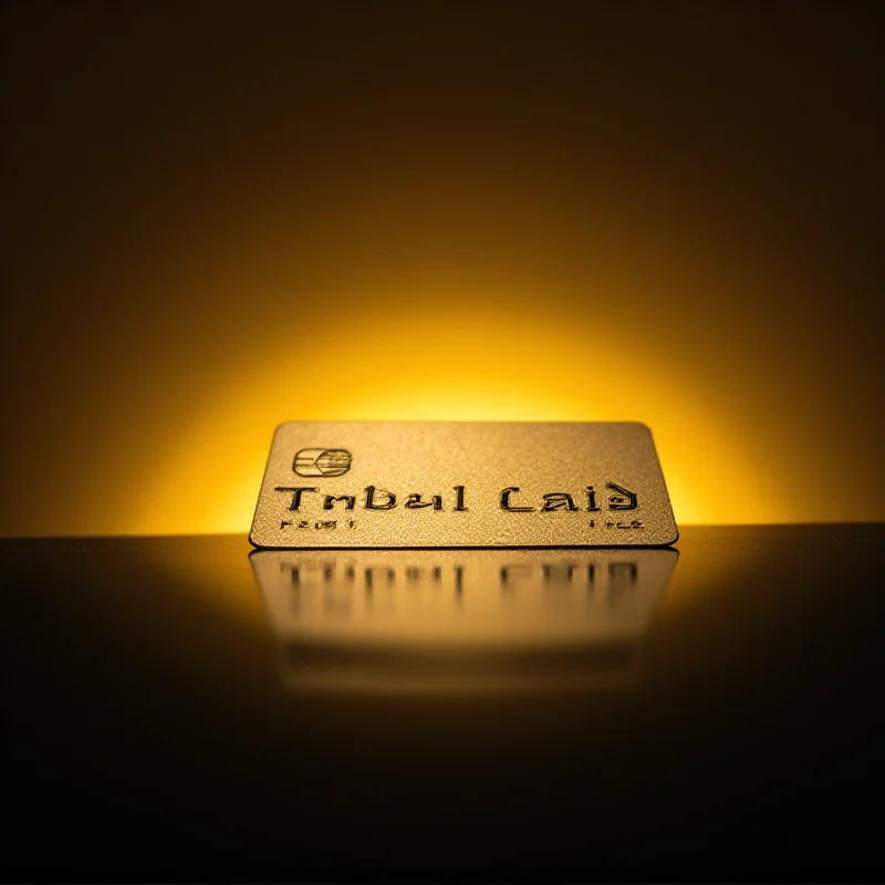 A golden credit card with the words Gold Card written on it.