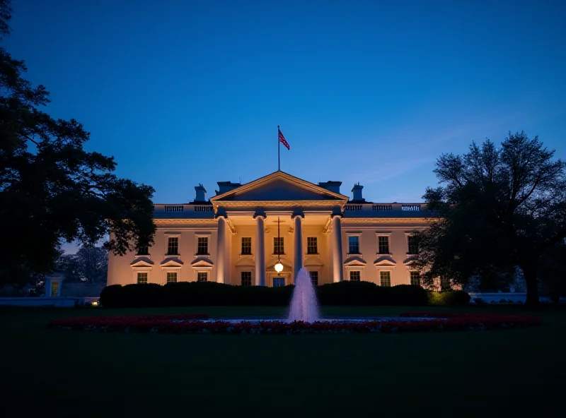 The White House at dusk