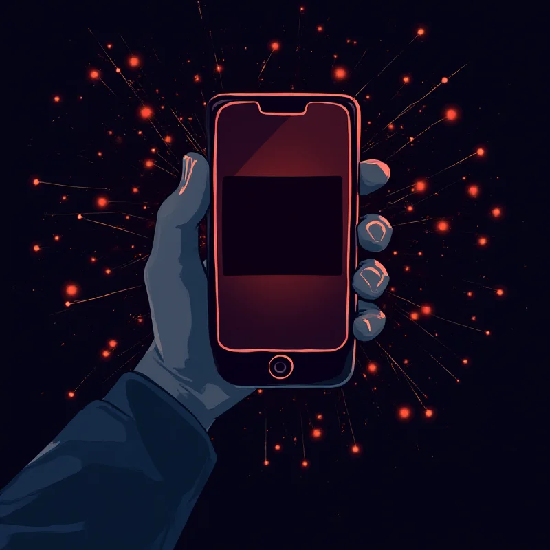 Illustration of a hand holding a smartphone with a censored symbol over the screen, representing concerns about online censorship.