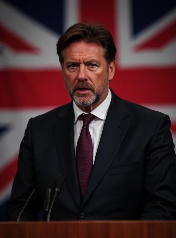 Image of Keir Starmer speaking at a podium with the UK flag in the background.