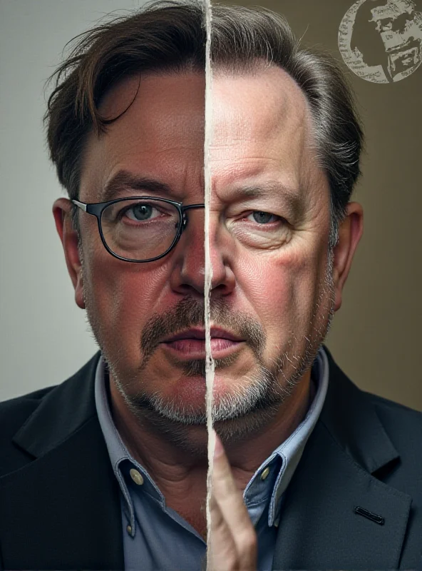 A split image showing Larry Sanger on one side and Elon Musk on the other, symbolizing Sanger's call for Musk to investigate government influence over Wikipedia.