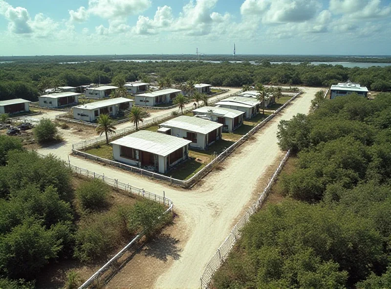 Aerial view of the Guantanamo Bay detention camp.