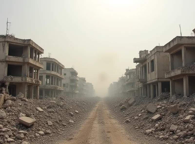 Image of destroyed buildings in Gaza