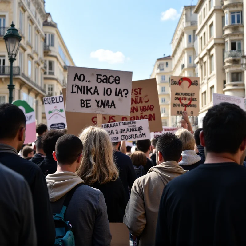 A group of people protesting for peace in the Middle East