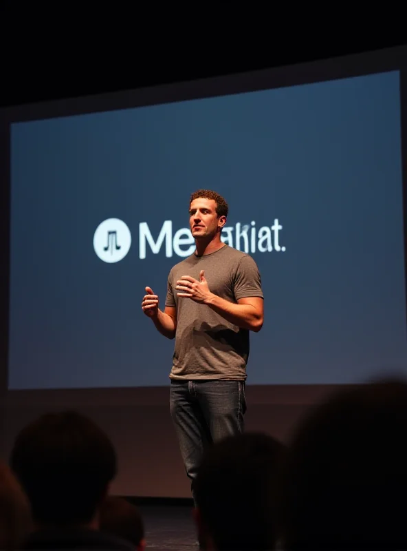 Mark Zuckerberg speaking at a Meta event