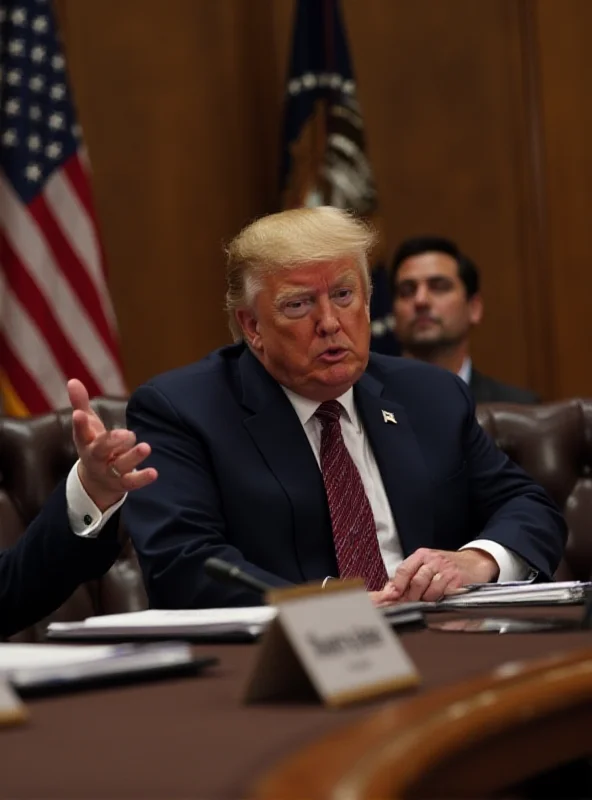 Elon Musk sitting at a table in a cabinet meeting, looking confident and engaged. Donald Trump is seated nearby.