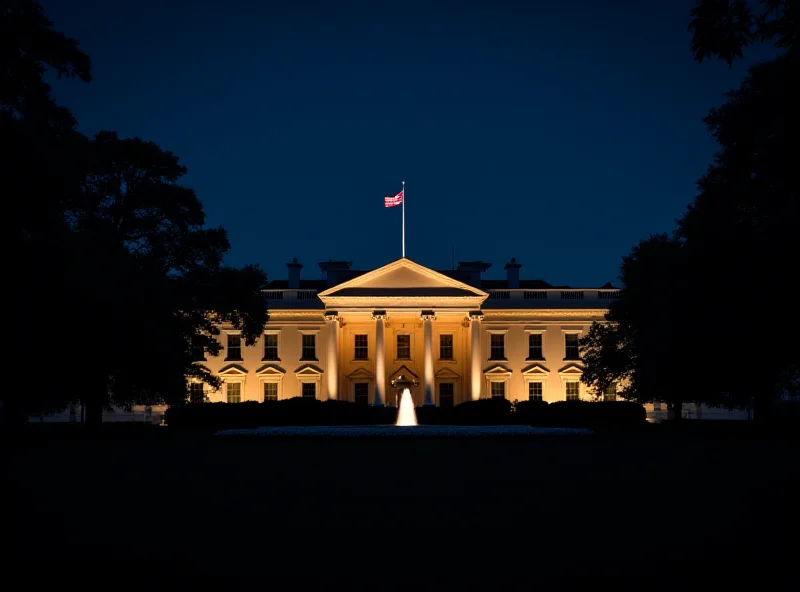 The White House at night