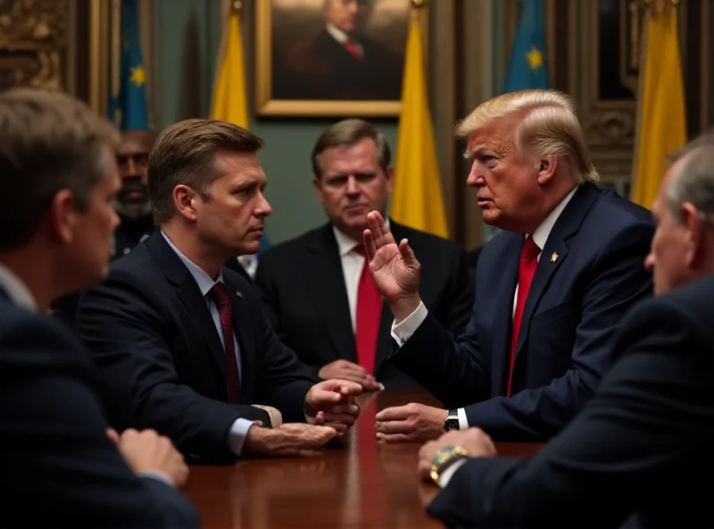 Discussion between Trump and Zelensky with aides