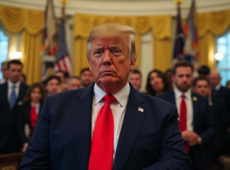 Donald Trump and Volodymyr Zelensky meeting in the Oval Office, looking tense and serious.