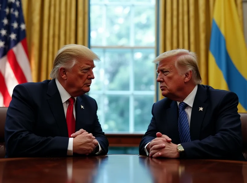 Donald Trump and Volodymyr Zelenskyy meeting in the Oval Office