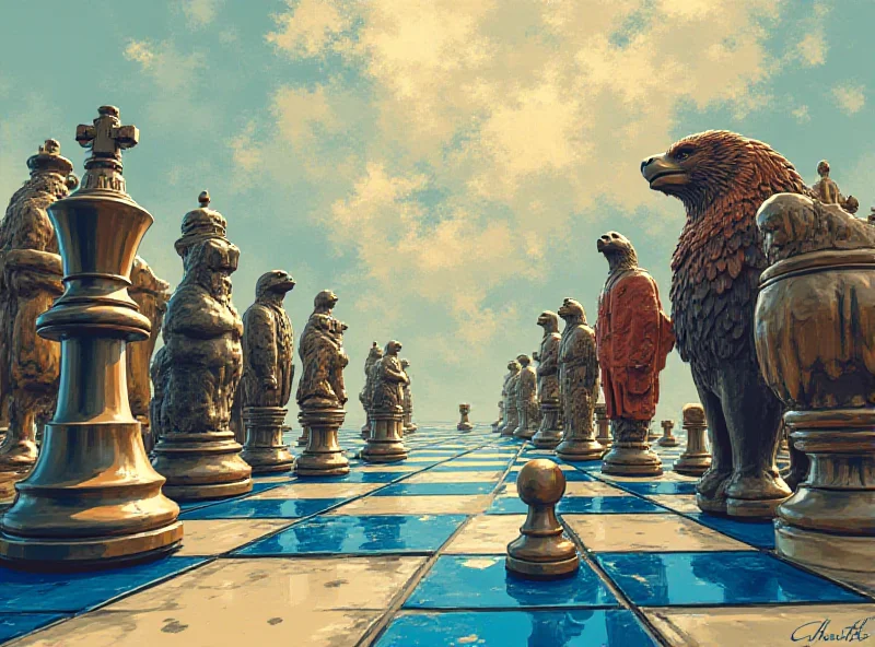 An illustration of a chess game, symbolizing political strategy and international relations.