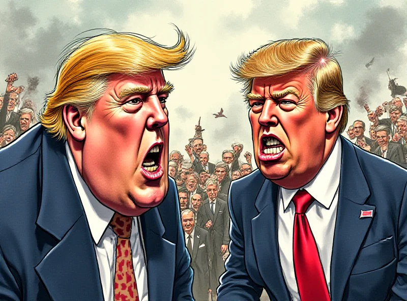 A political cartoon depicting Donald Trump and Keir Starmer in an unflattering way