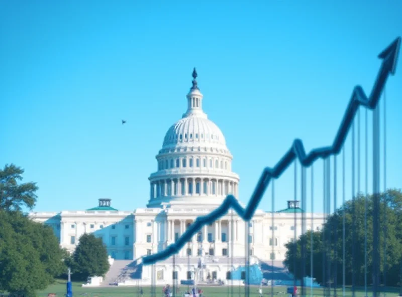 The US Capitol building with a rising graph superimposed, symbolizing economic growth and the importance of keeping the government open.