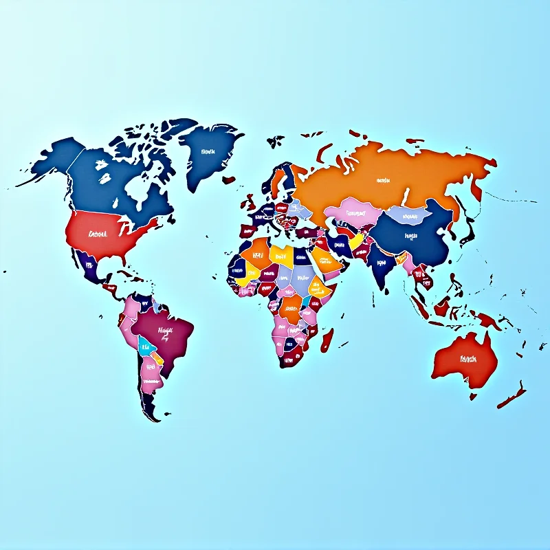 Image of a world map with financial data overlayed.