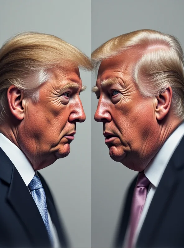 A split image showing President Trump and Prime Minister Justin Trudeau facing opposite directions, symbolizing the strained relationship.